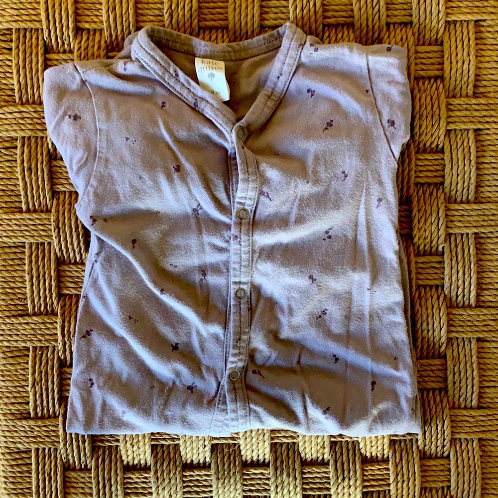 Organic Cotton Footie in Berry